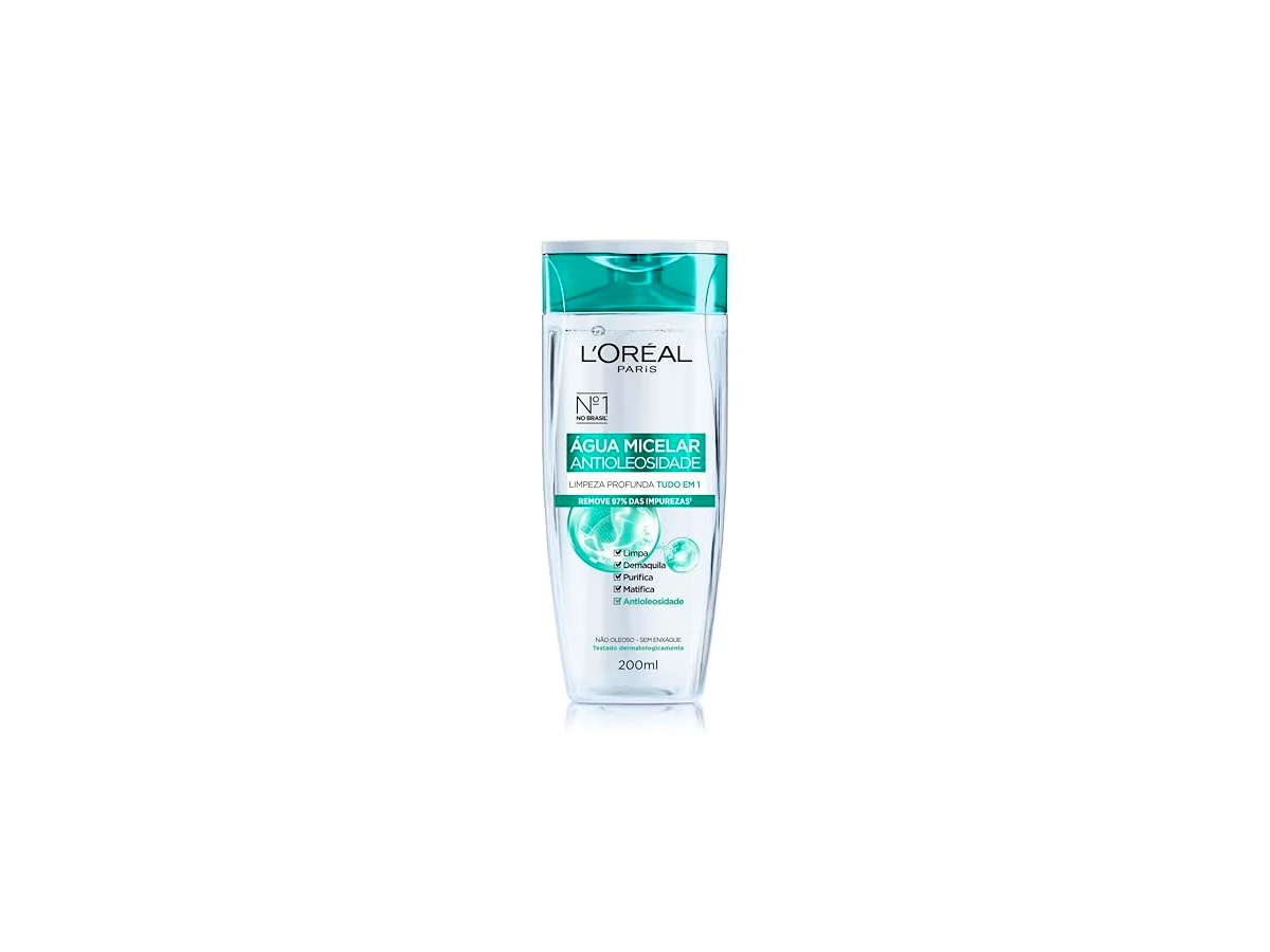 L'Oréal Paris Água Micelar Efeito Matte Solução de Limpeza Facial 5 em 1