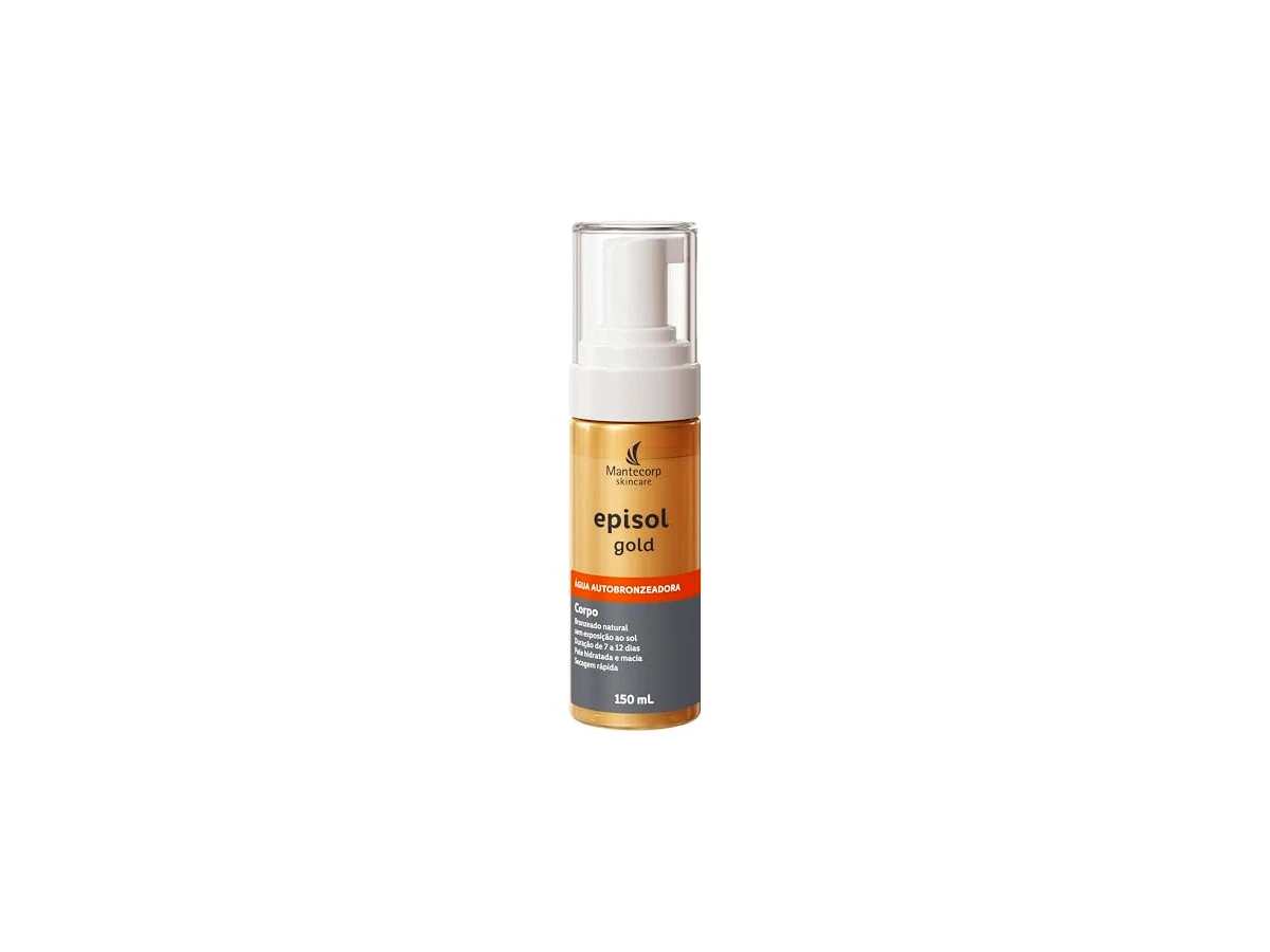 Mantecorp Skincare Episol Gold Água Autobronzeadora Corporal, 150 ml — embalagem com válvula espumadora