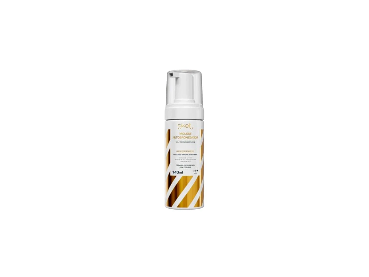 Skelt Red Carpet Glow Mousse Autobronzeador Médio, 140 ml — versão tradicional com cor-guia