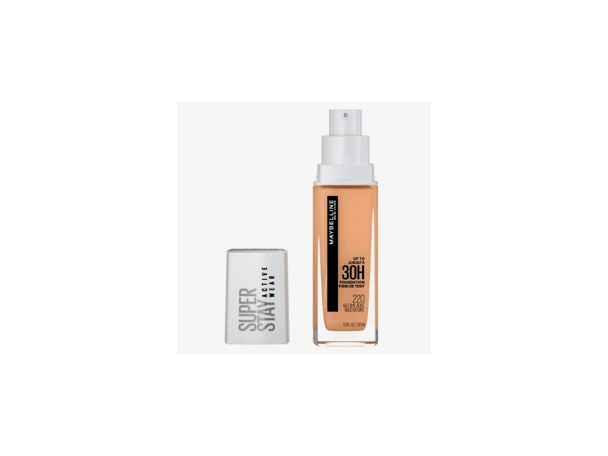 Maybelline NY SuperStay Active Wear 30H — Base Líquida de Alta Cobertura — 30 ml — cor 220 Natural Beige