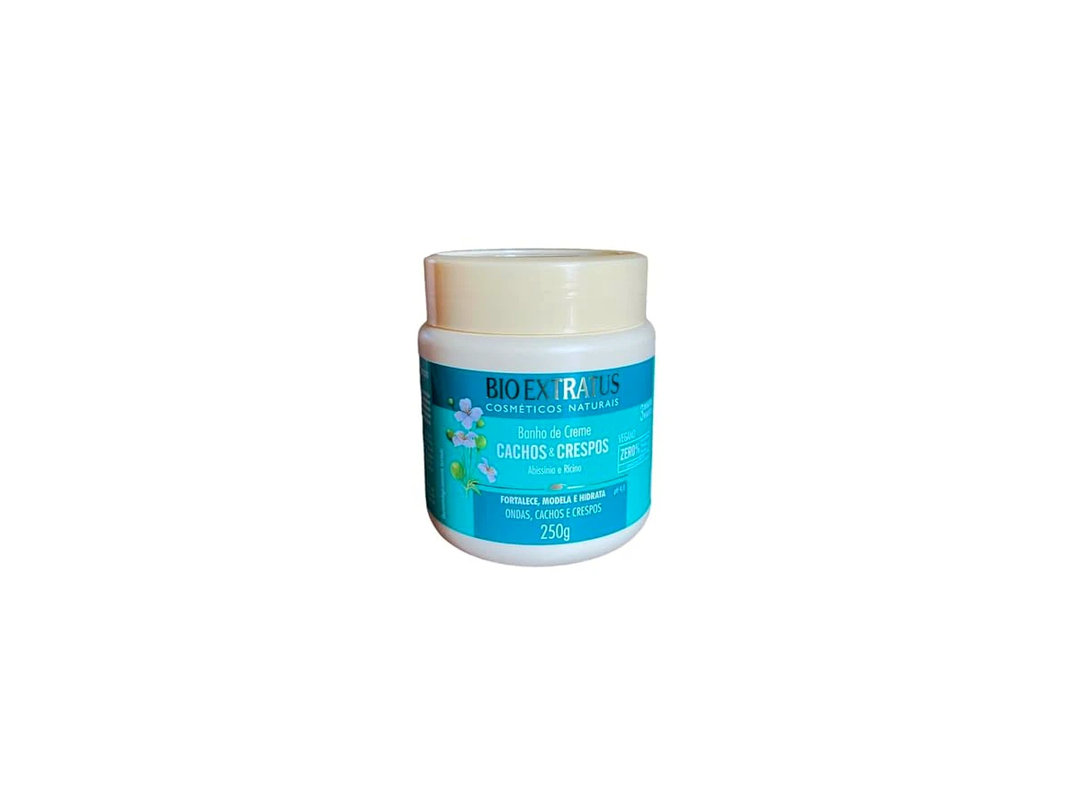 Máscara Hidratante Bio Extratus Cachos e Crespos Óleo de Rícino e Abissínia 250g