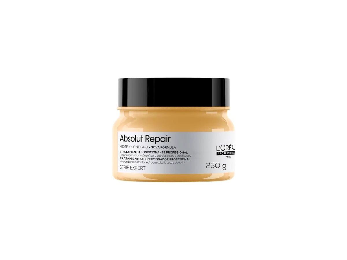 L’Oréal Professionnel Serie Expert Absolut Repair Gold Quinoa + Protein Máscara Dourada, pote de 250 g