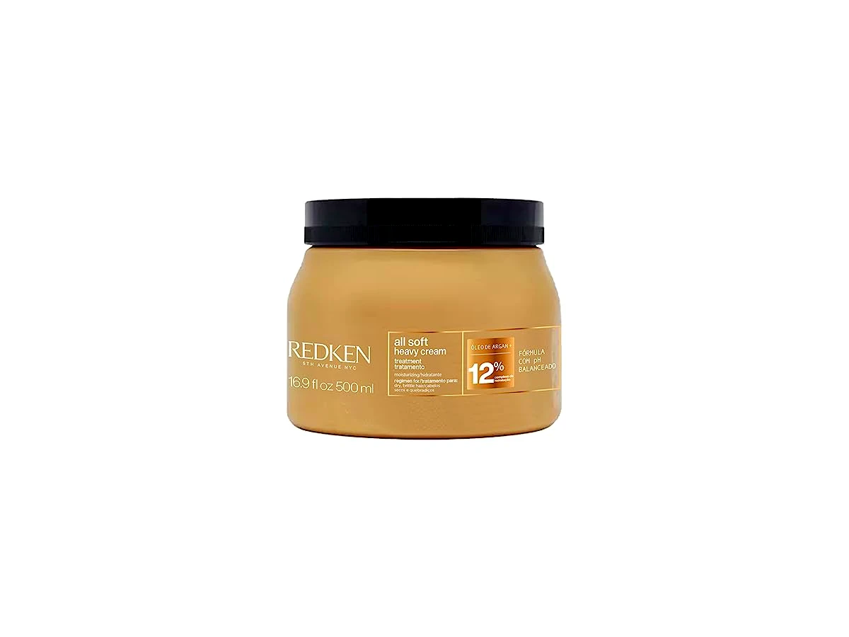 Redken All Soft Heavy Cream Máscara de Tratamento com Óleo de Argan, pote de 500 ml