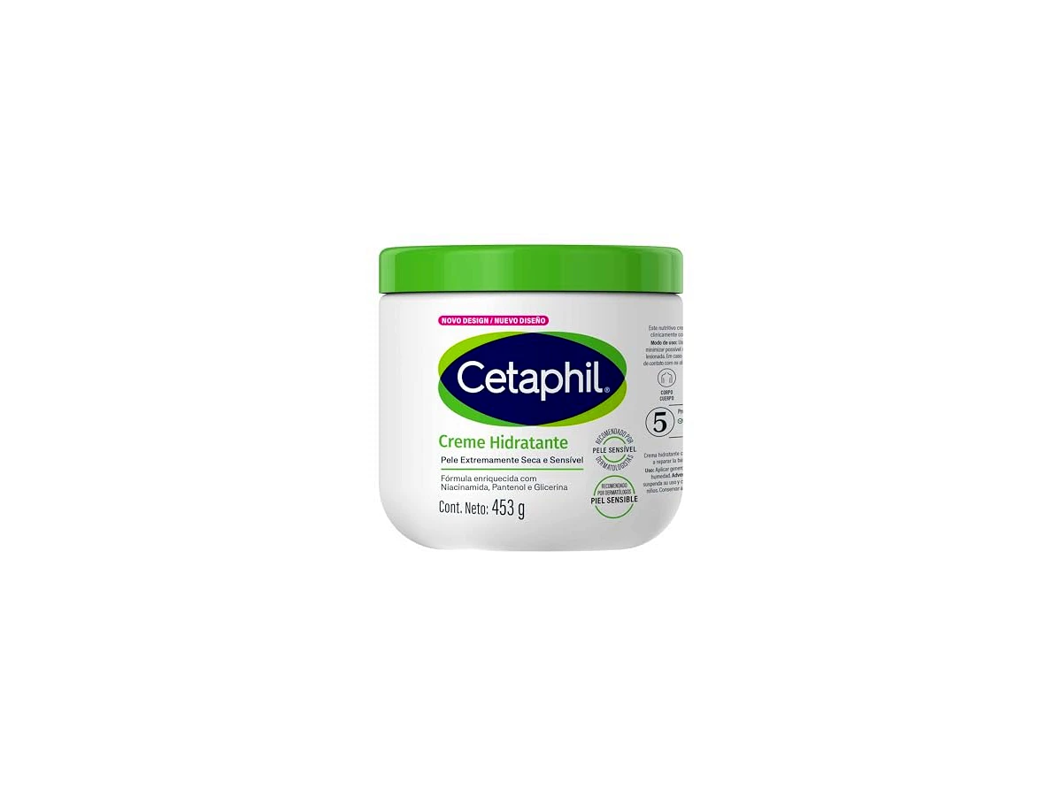 Cetaphil Creme Hidratante Rosto e Corpo com Óleo de Amêndoas Doces (Pote 453g)