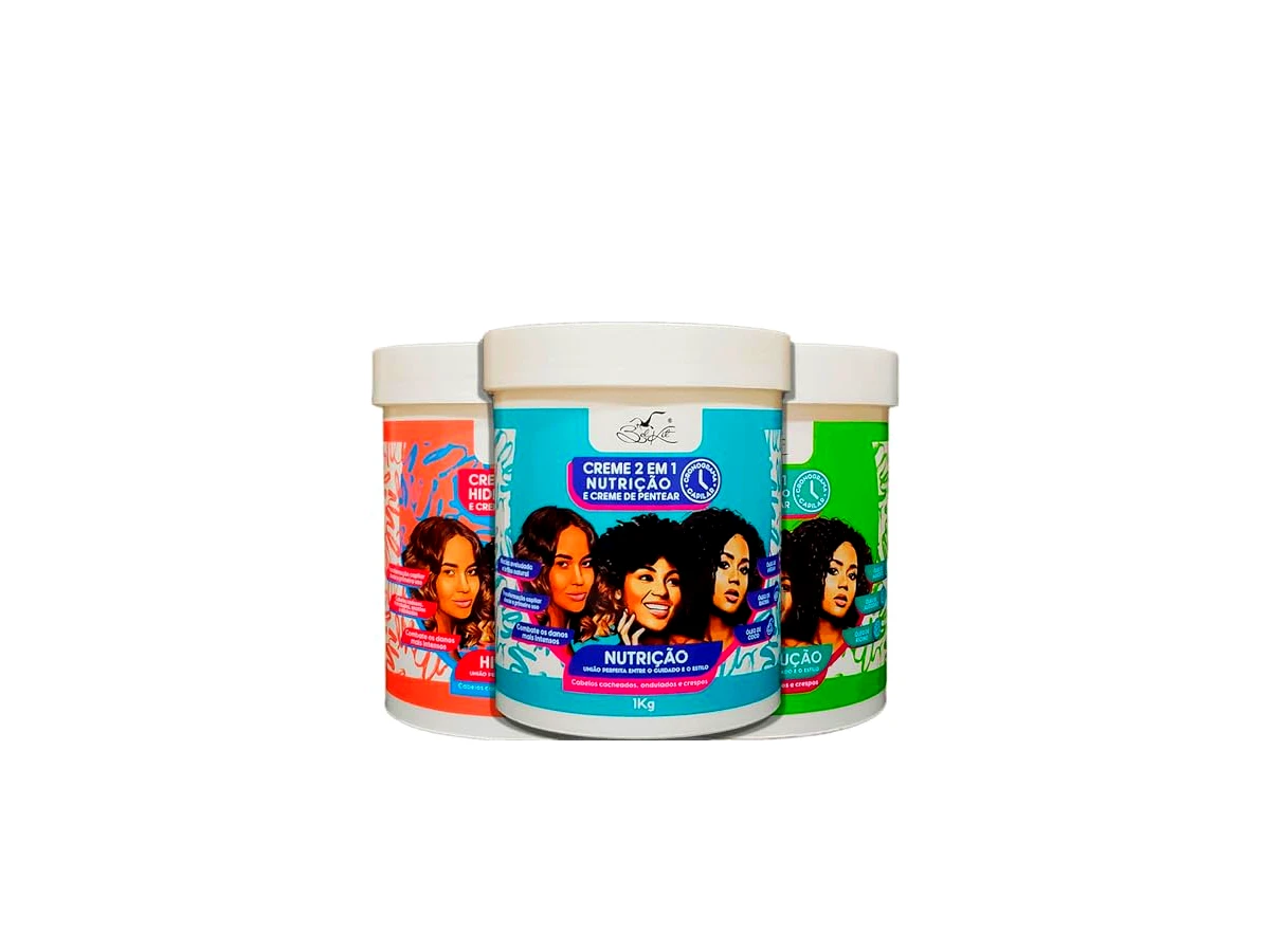 Kit Cronograma Capilar HNR Belkit Creme 2 em 1 (3 Produtos)