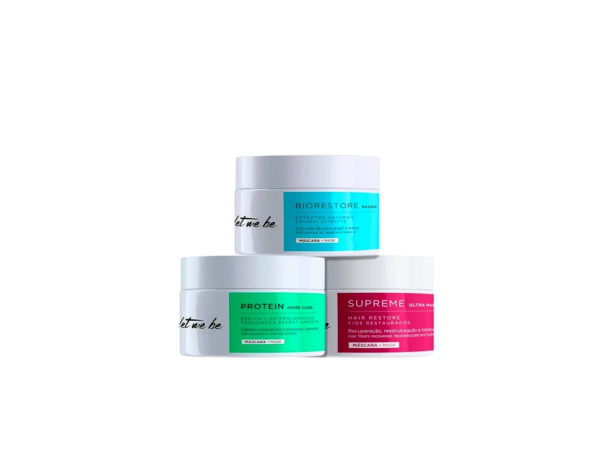 Kit Cronograma Capilar Recuperação Intensa Let Me Be (3 Máscaras)
