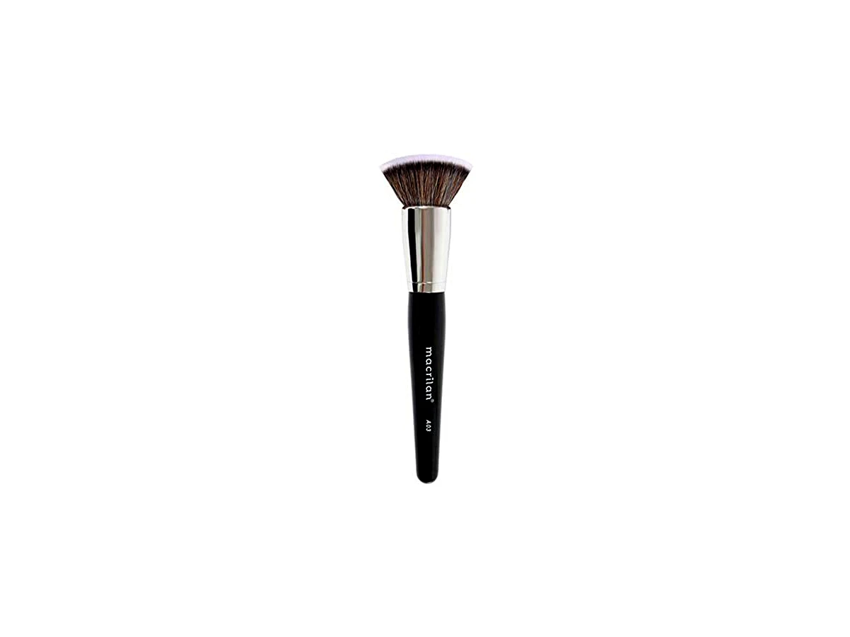 Pincel Profissional Oval para Contorno Macrilan Linha Max A03