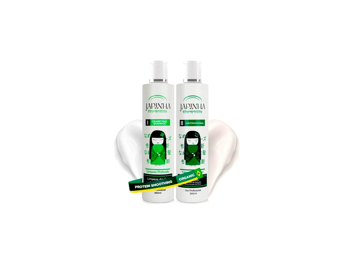 Japinha Cosméticos Progressiva Orgânica Semi-Definitiva Kit Shampoo 300 ml + Máscara 300 ml