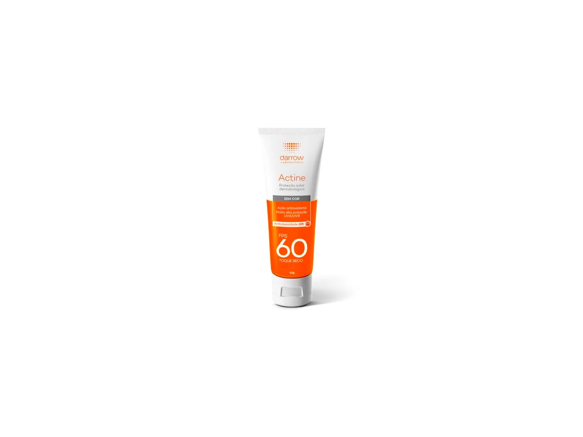 Darrow Actine Protetor Solar Facial Antioleosidade FPS 60 Sem Cor