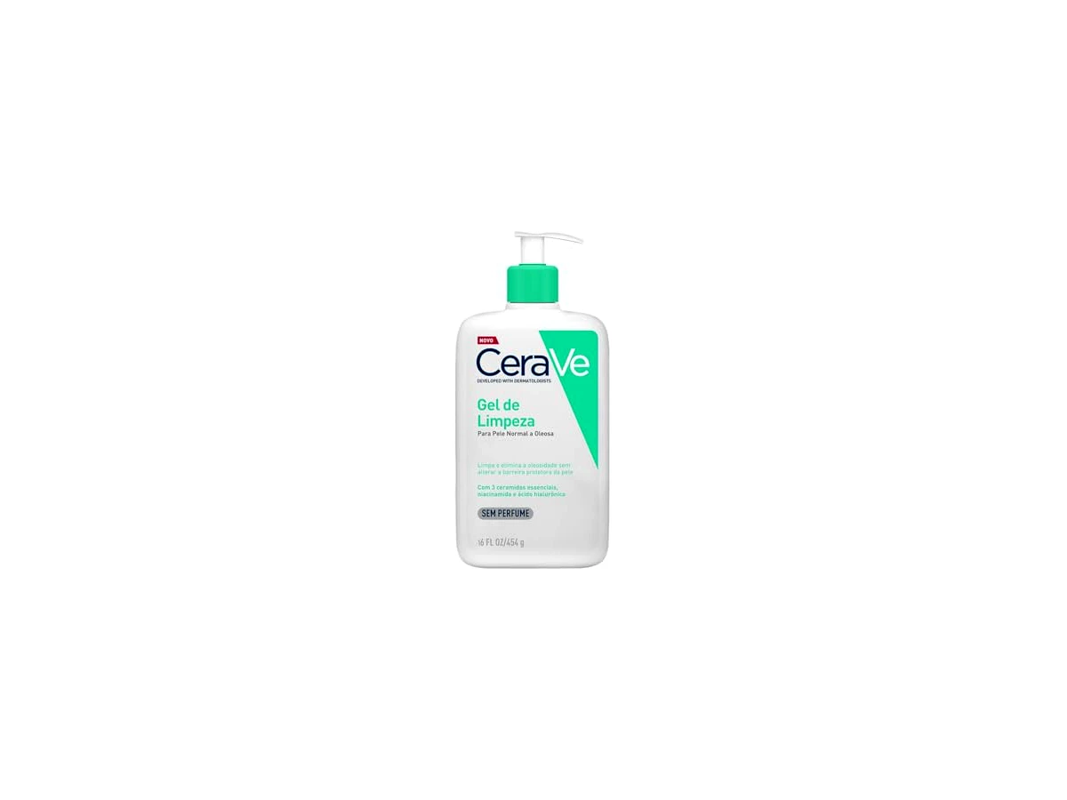 CeraVe Gel de Limpeza Facial Com Ceramidas e Niacinamida para Pele Normal a Oleosa