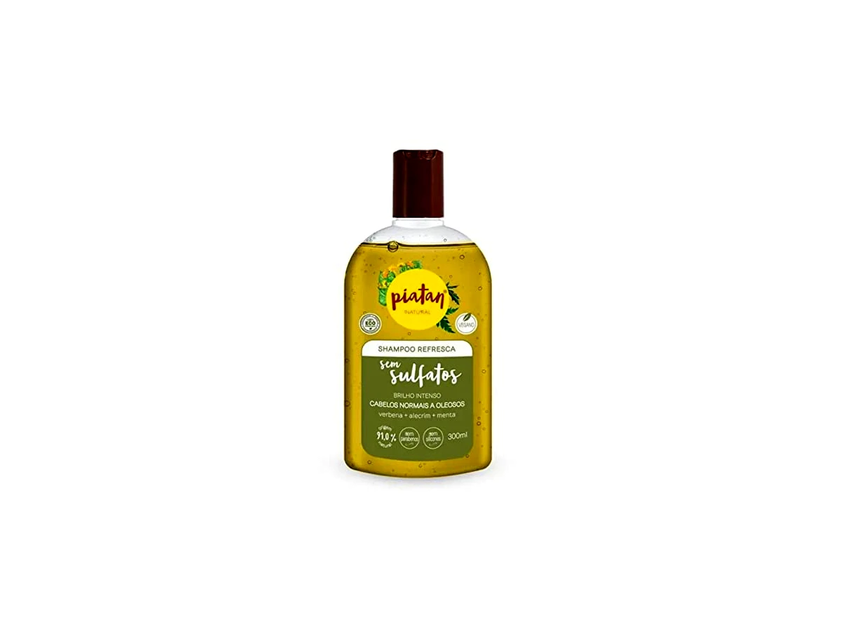 Shampoo Natural Refresca Sem Sulfatos 300ml - Piatan Natural