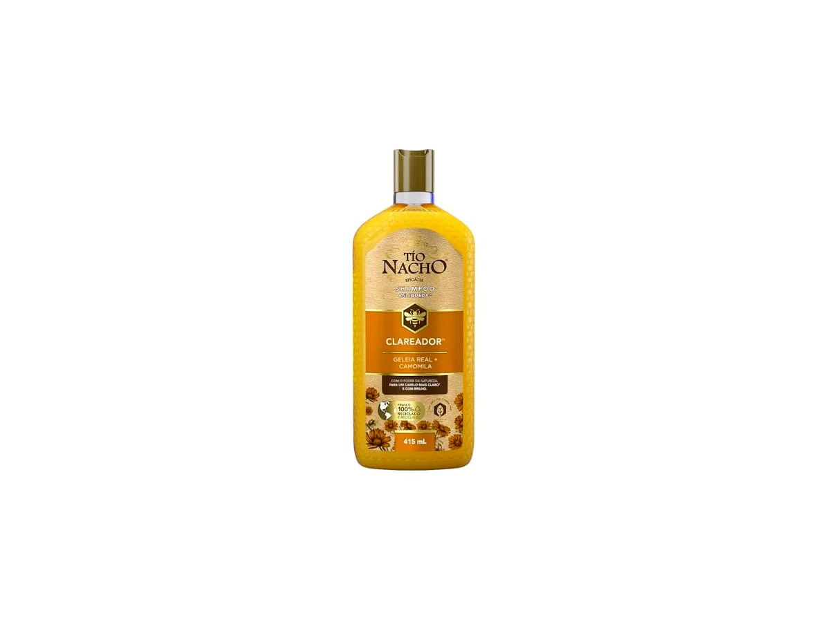 Shampoo Tío Nacho Clareador Antiqueda com Extrato de Camomila e Geleia Real 415ml