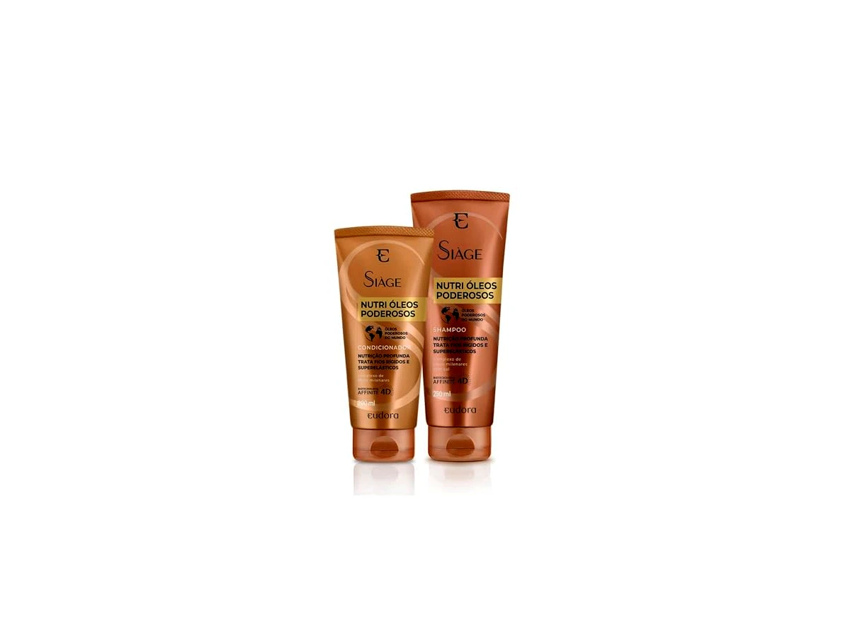 Shampoo Eudora Siàge Nutri Óleos Poderosos Elixir Nutritivo 250ml