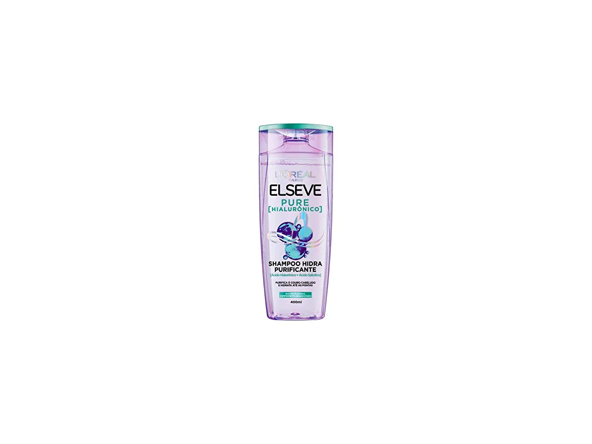 Shampoo L'Oréal Paris Elseve Pure Hialurônico Purificante para Raízes Oleosas e Pontas Desidratadas