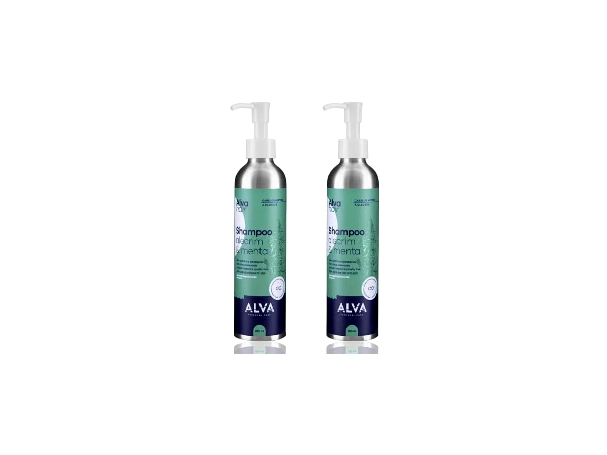 Alva Personal Care Shampoo Vegano e Natural Alva Alecrim e Menta