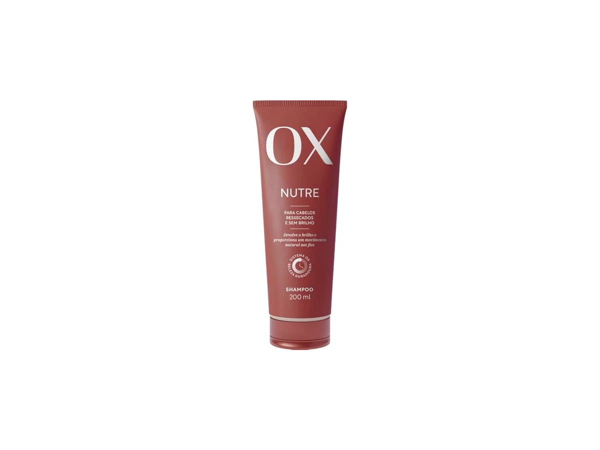Shampoo OX Nutrição Intensa Óleos Essenciais Cálamo, Mirra e Oliva - 200ml