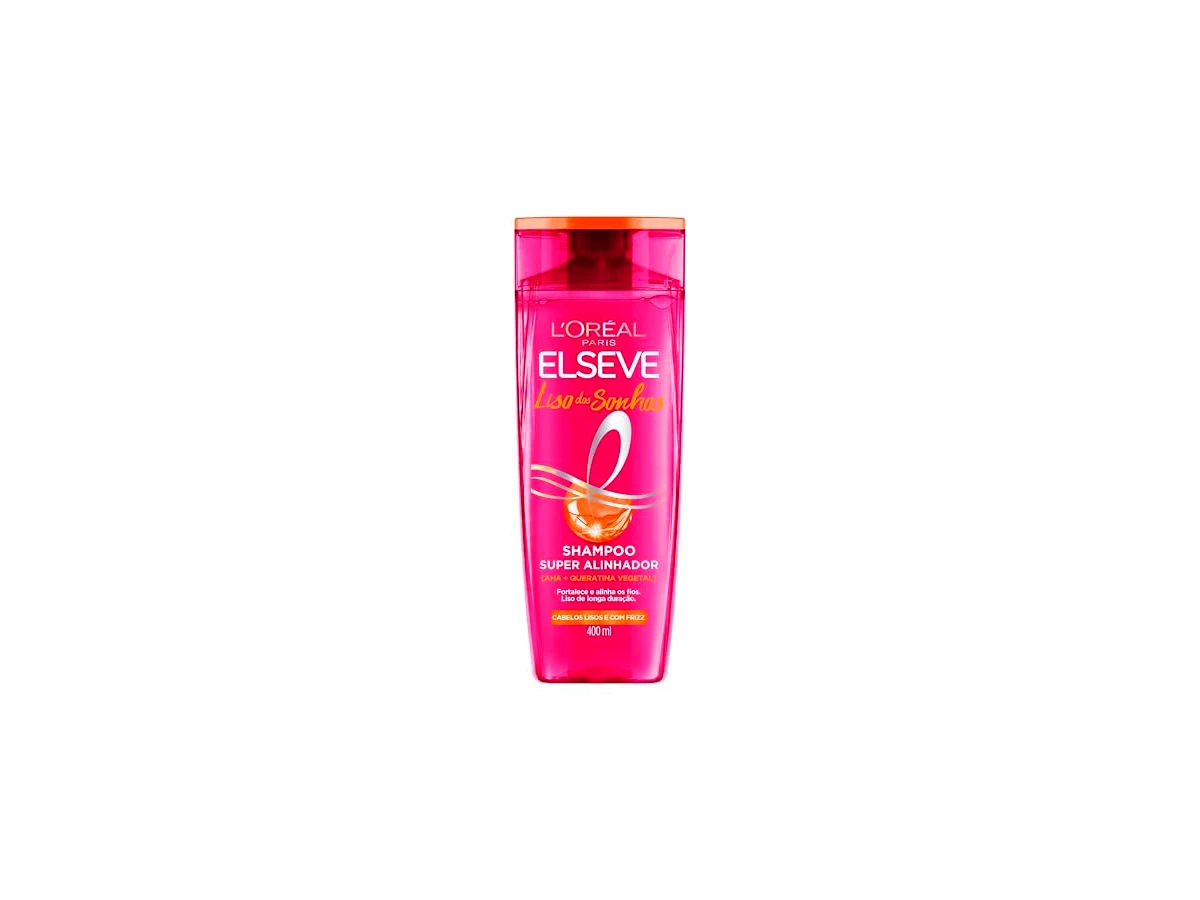 L'Oréal Paris Elseve Liso dos Sonhos Shampoo Super Alinhador com Queratina Vegetal e AHA 400 ml