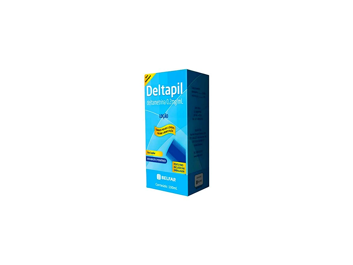 Shampoo Para Piolhos Deltapil Com Pente Fino Incluso 100Ml