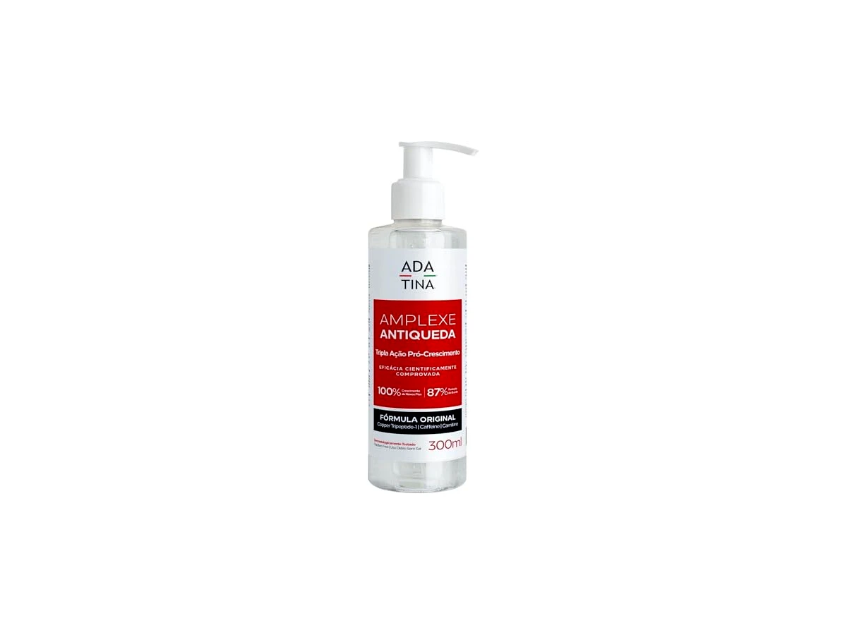Ada Tina Amplexe Shampoo Antiqueda, 300ml, Tripla Ação Pró-Crescimento, Fórmula Original