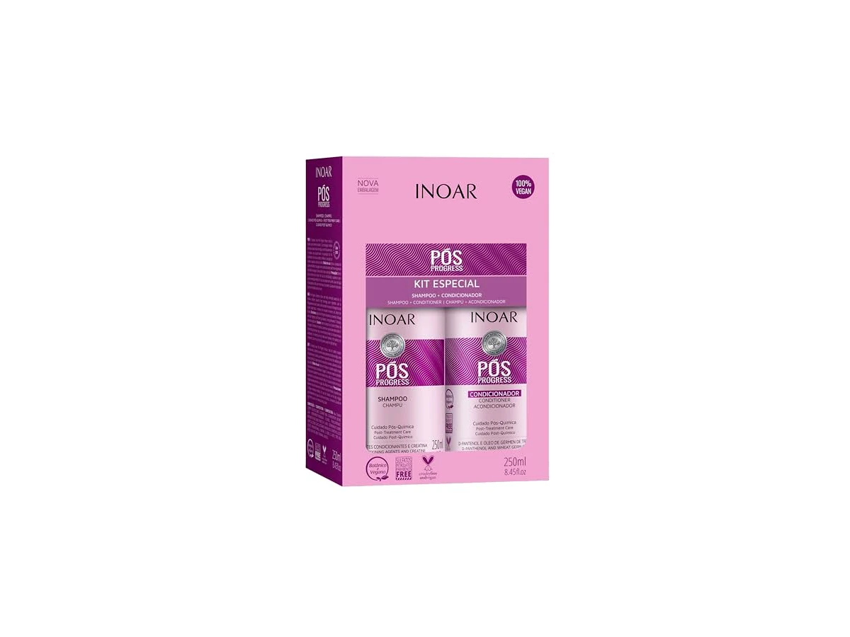 Shampoo Inoar Pós-Progressiva Fios Perfeitos com D-Pantenol e Óleo de Argan
