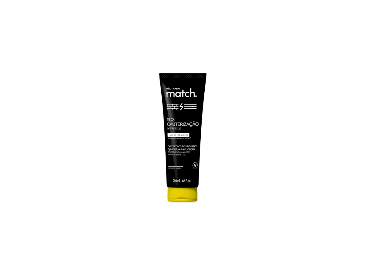 Shampoo Match SOS Cauterização Pós-Química O Boticário 250ml