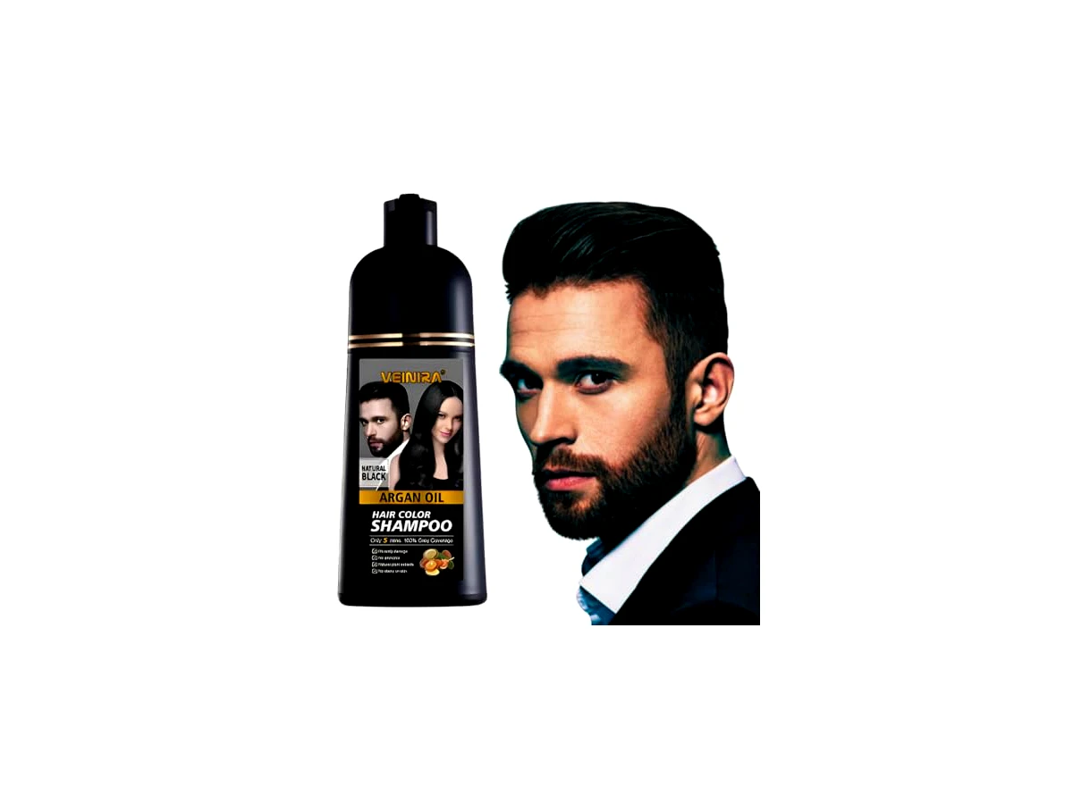 Shampoo Tonalizante Natural Escurecedor Cabelo e Barba Preto