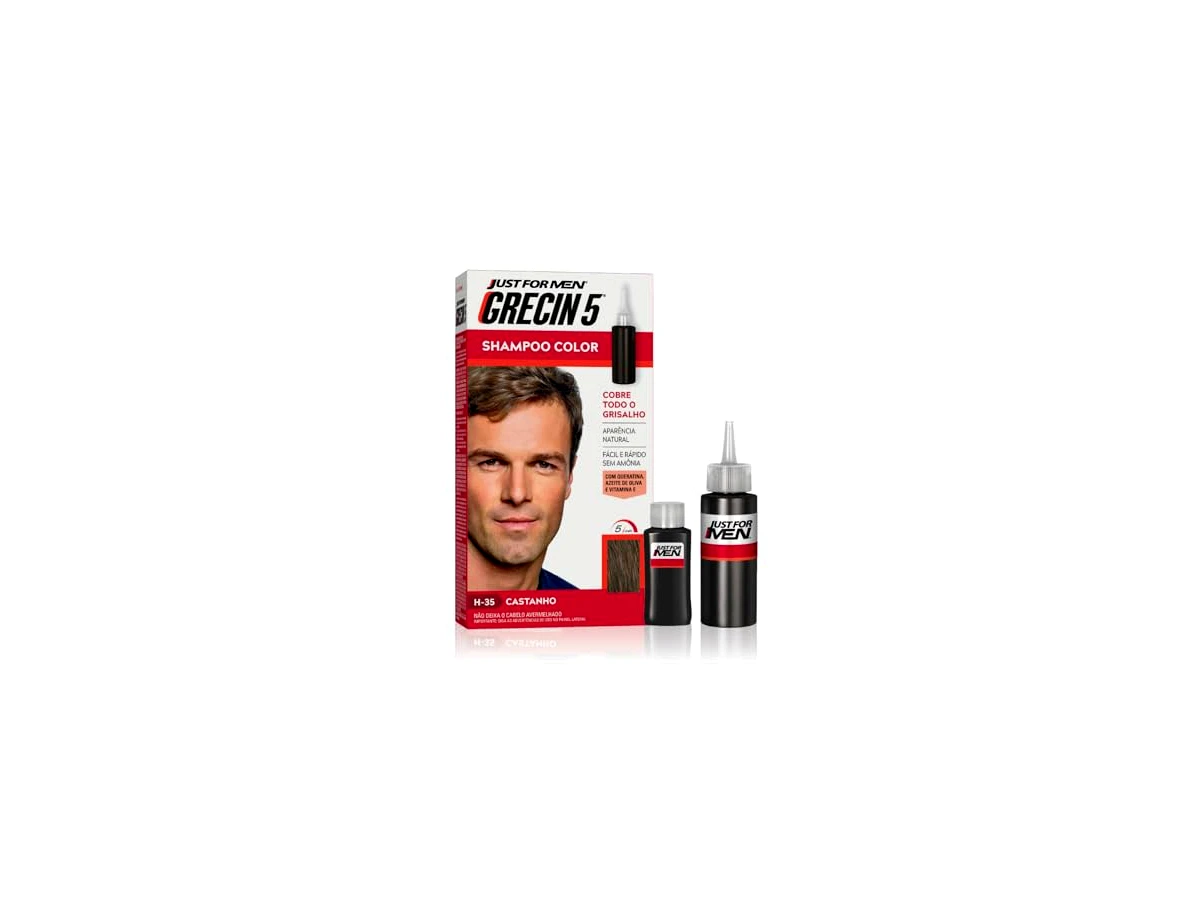 Shampoo Tonalizante Masculino Grecin 5 Cor Castanho Escuro 30ml