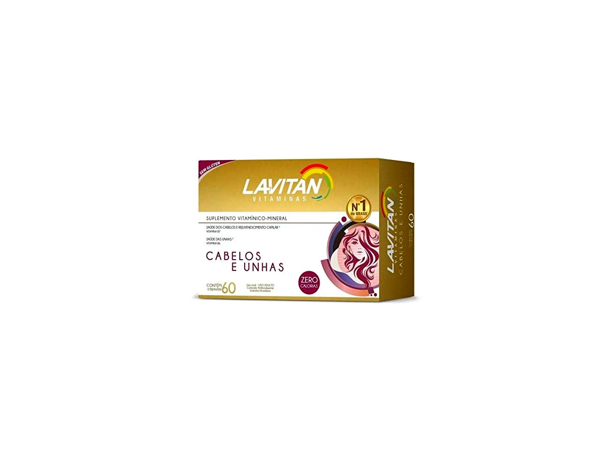 Suplemento Vitamínico Lavitan Mais Cabelos e Unhas Cimed 60 Cápsulas