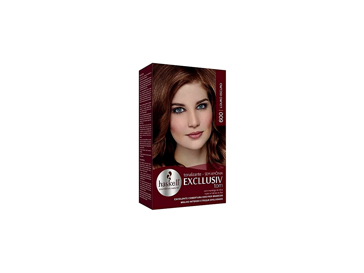 Tonalizante Haskell Excllusiv Color Sem Amônia 6.0 Louro Escuro 40g