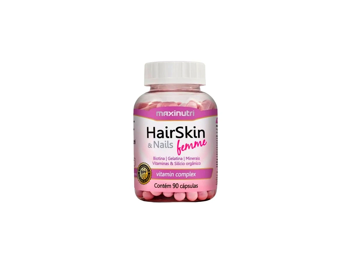 Suplemento Vitamínico Hair Skin & Nails Femme 90 Cápsulas - Maxinutri