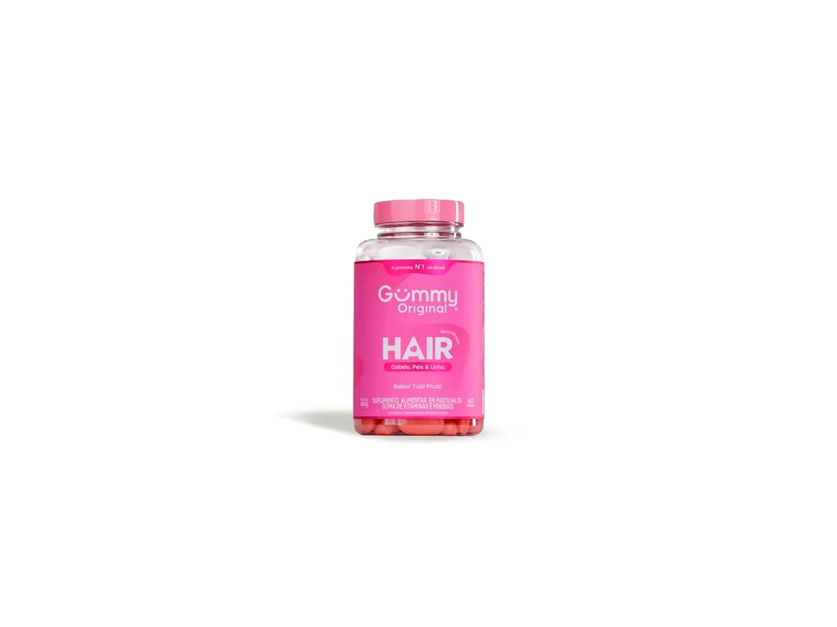Gummy Hair Vitamin Sabor Tutti Frutti Original - Suplemento em Gomas 60 Unidades